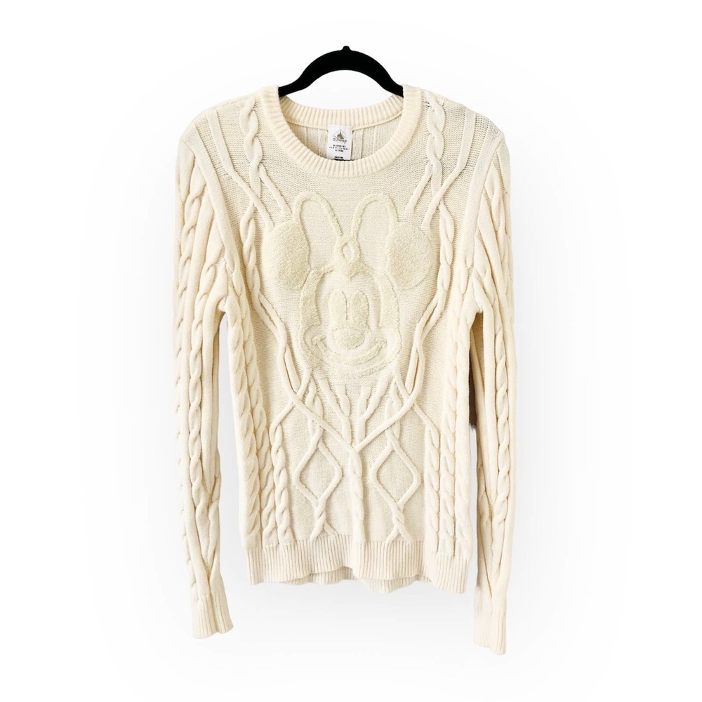 Disney Mini Mouse Classy Chic Retro Knit Ivory Sweater Size S​​​